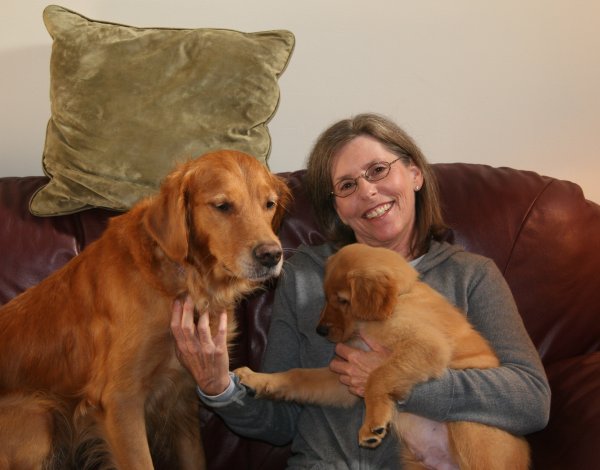 puppy with new owner