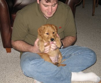 Greg & puppy